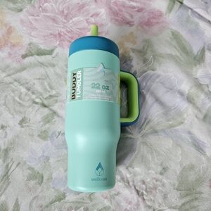 Insulated Aqua and Blue Travel Mug